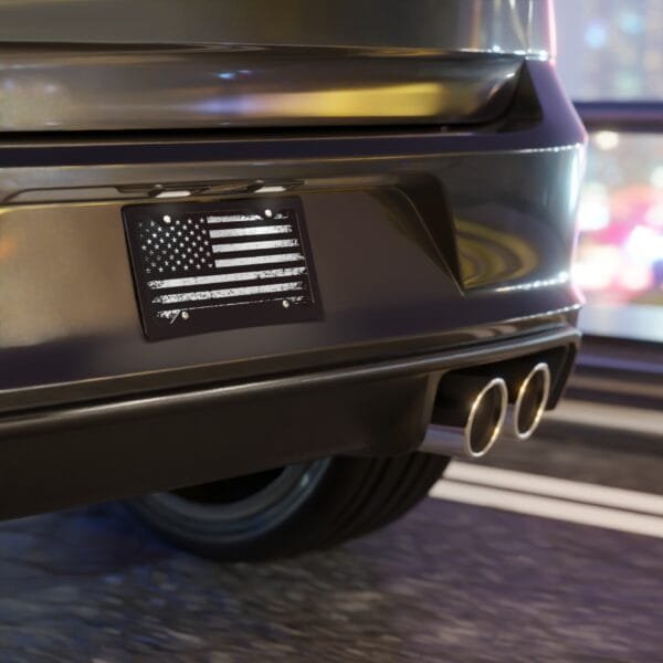 Vintage American Flag License Plate - Image 2