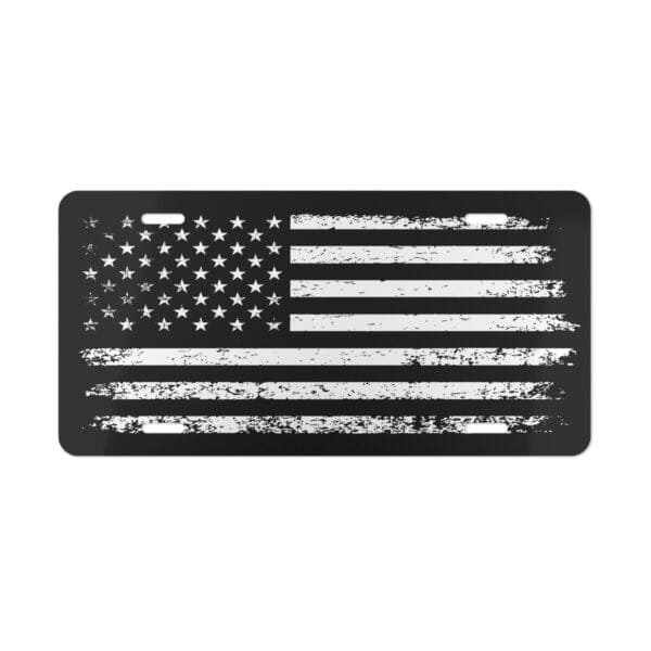 Vintage American Flag License Plate